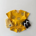 TZ21013 Children Clothing Set Summer&Spring Smile T shirt+Shorts for Newborn Baby Jogger Set 2 Pieces for Toddler Boys&Girls