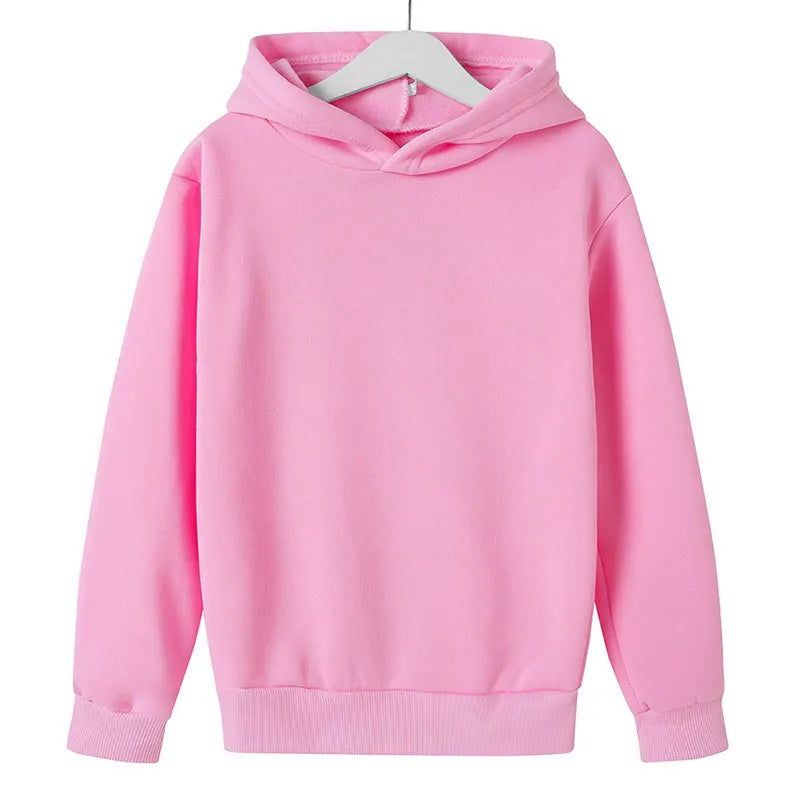 Solid color Children's Hoodies Clothing 3-12 year Boy Girls Casual Toddle tops Coat Spring Autumn Sweatshir White, Black, Red