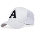 Fashion A Letter Embroidery Baseball Net Caps Spring and Summer Outdoor Adjustable Casual Hats Sunscreen Hat