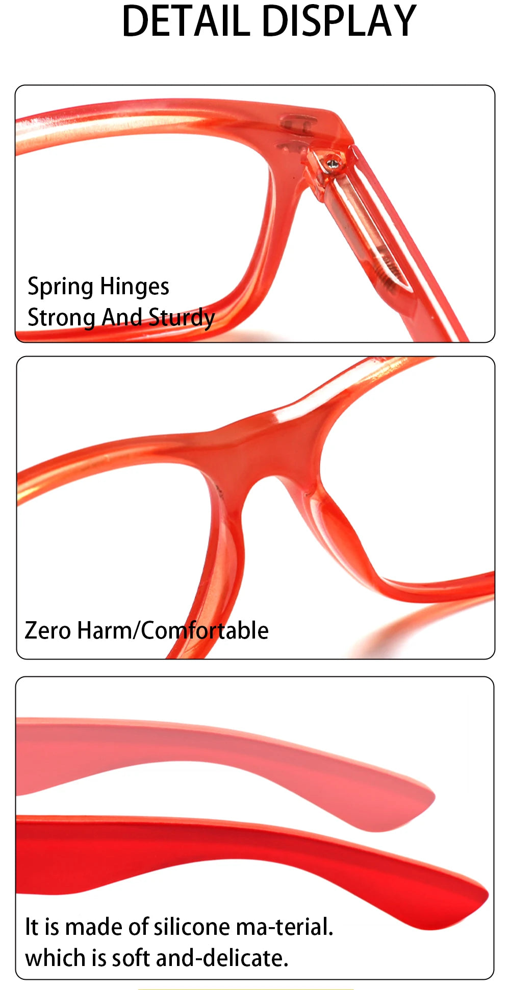 CLASAGA Reading Glasses Men and Women with Spring Hinge Fashion Presbyopia Optical Magnifying glass Reader Eyeglasses +0~+6.0