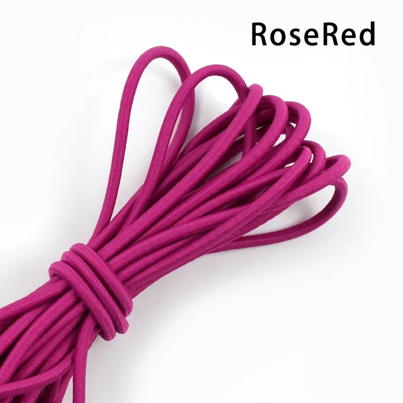 5/10Meters 4mm Elastic Bands for Hairband Sewing Stretch Rubber Tapes Rope Belt Spring String Cords DIY Clothes Accessories