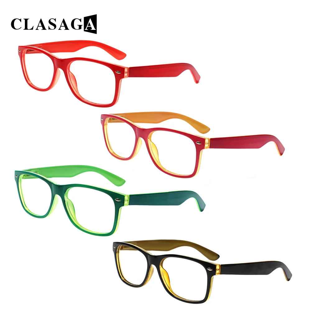 CLASAGA Reading Glasses Men and Women with Spring Hinge Fashion Presbyopia Optical Magnifying glass Reader Eyeglasses +0~+6.0