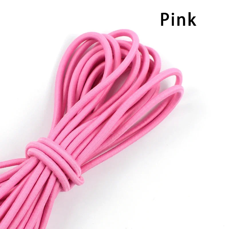 5/10Meters 4mm Elastic Bands for Hairband Sewing Stretch Rubber Tapes Rope Belt Spring String Cords DIY Clothes Accessories